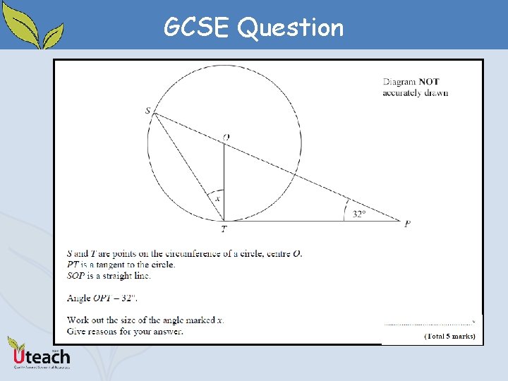 GCSE Question 