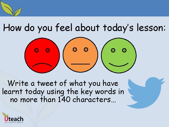 How do you feel about today’s lesson: Write a tweet of what you have