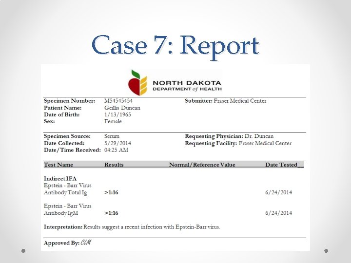 Case 7: Report 