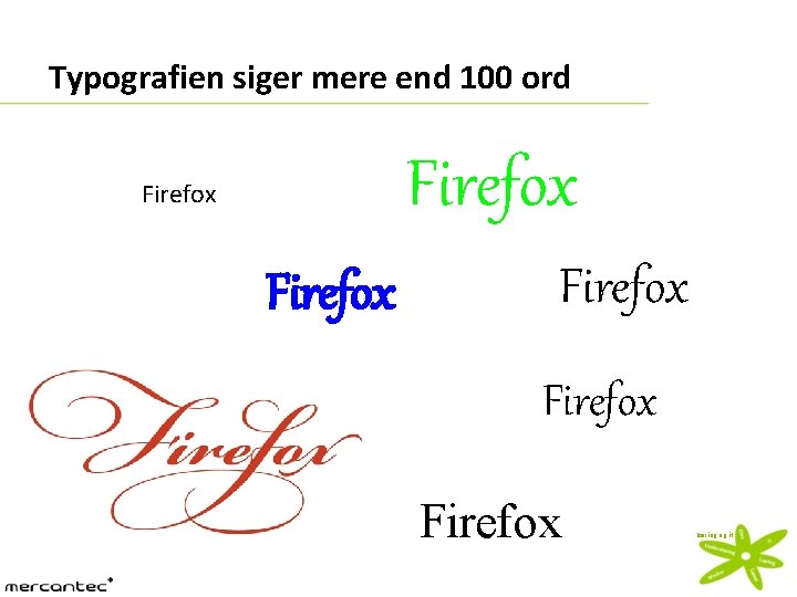 Typografien siger mere end 100 ord Firefox Firefox læring og it 