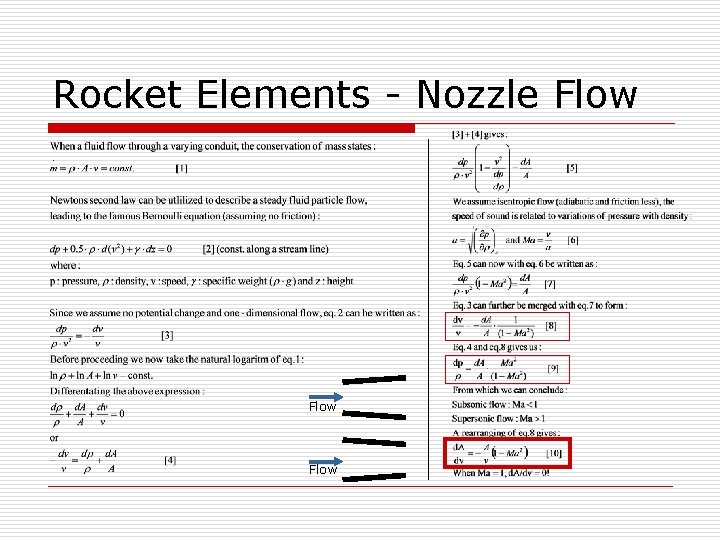 Rocket Elements - Nozzle Flow 