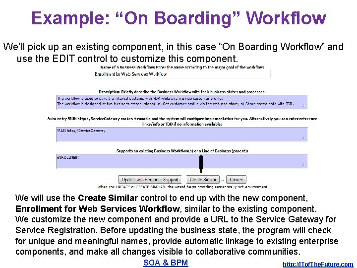 Example: “On Boarding” Workflow We’ll pick up an existing component, in this case “On