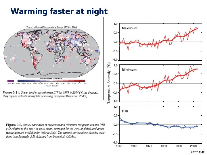 Warming faster at night IPCC 2007 