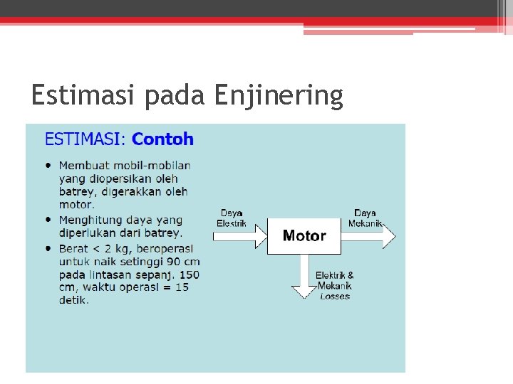 Estimasi pada Enjinering 