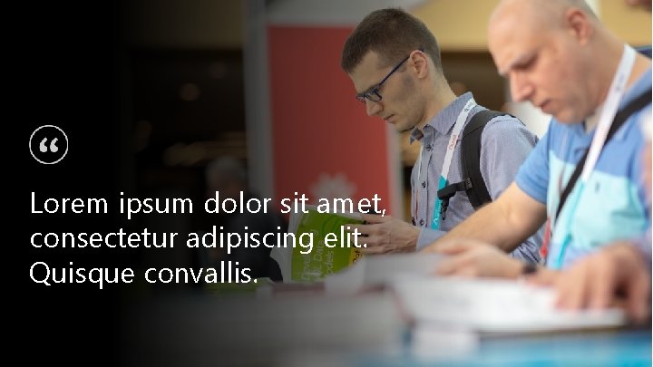 Lorem ipsum dolor sit amet, consectetur adipiscing elit. Quisque convallis. 