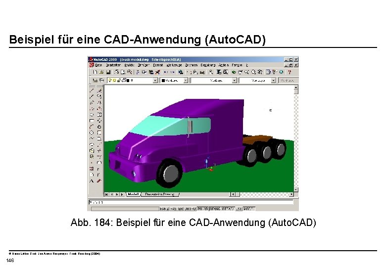 Beispiel für eine CAD-Anwendung (Auto. CAD) Abb. 184: Beispiel für eine CAD-Anwendung (Auto.