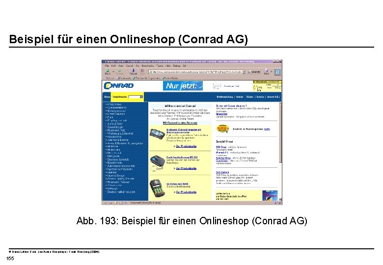  Beispiel für einen Onlineshop (Conrad AG) Abb. 193: Beispiel für einen Onlineshop (Conrad