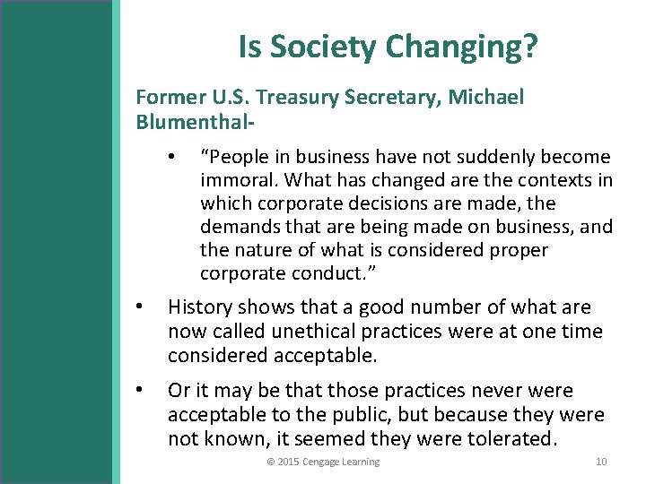 Is Society Changing? Former U. S. Treasury Secretary, Michael Blumenthal • “People in business