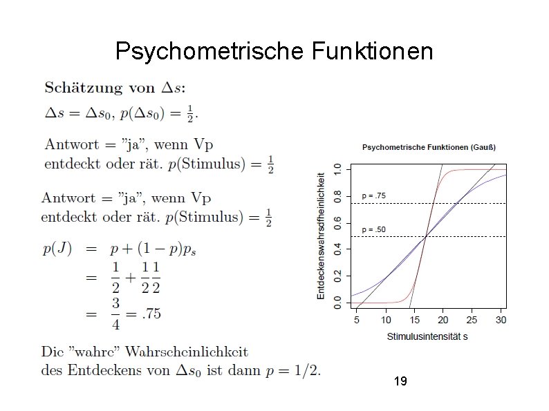 Psychometrische Funktionen 19 