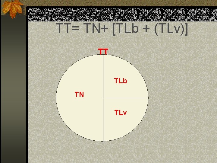 TT= TN+ [TLb + (TLv)] TT TLb TN TLv 