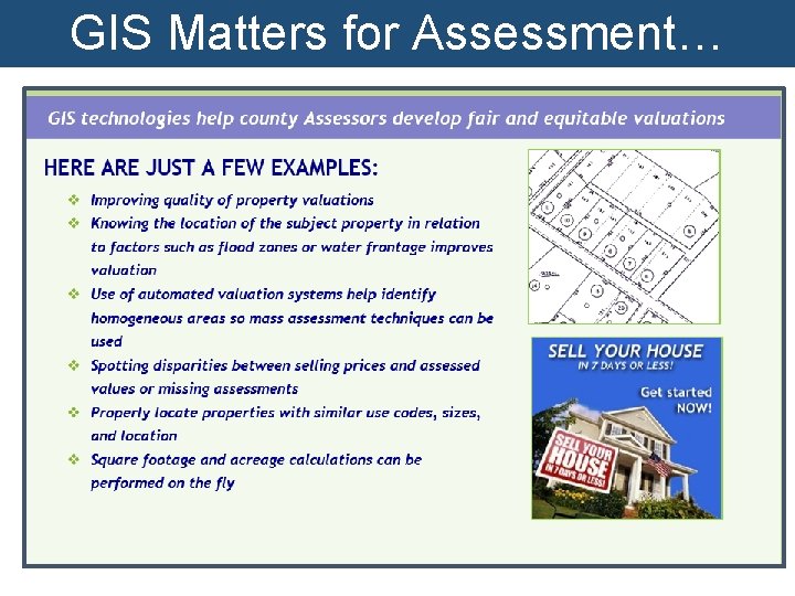 GIS Matters for Assessment… 