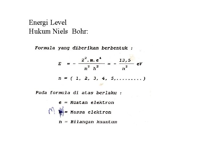 Energi Level Hukum Niels Bohr: 