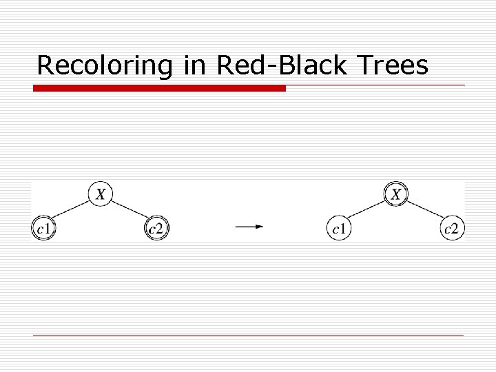 Recoloring in Red-Black Trees 
