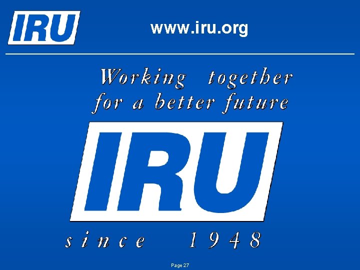 www. iru. org Page 27 