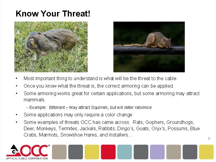 Know Your Threat! • Most important thing to understand is what will be threat