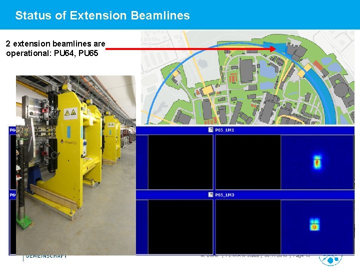 Status of Extension Beamlines 2 extension beamlines are operational: PU 64, PU 65 M.