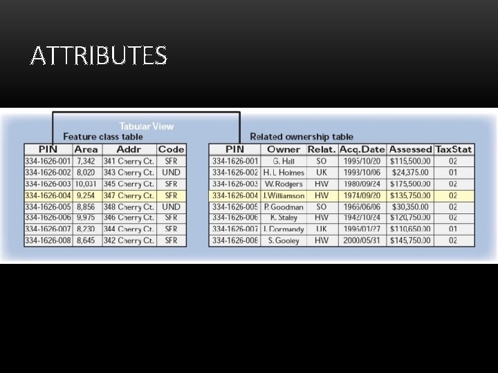 ATTRIBUTES 