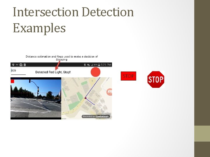 Intersection Detection Examples STOP 