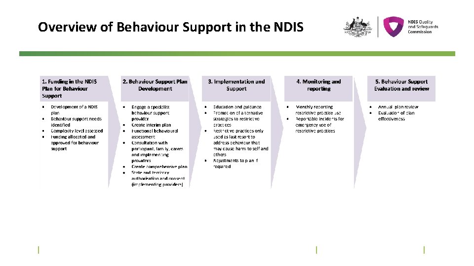 Overview of Behaviour Support in the NDIS 