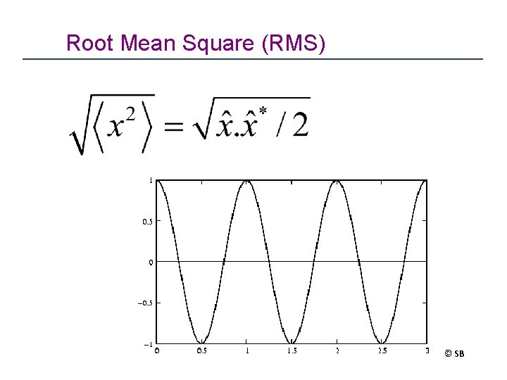 Root Mean Square (RMS) © SB 
