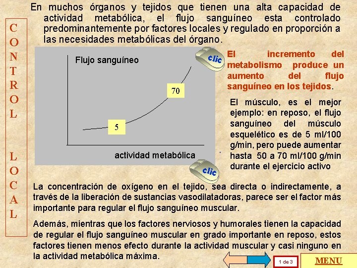 C O N T R O L En muchos órganos y tejidos que tienen