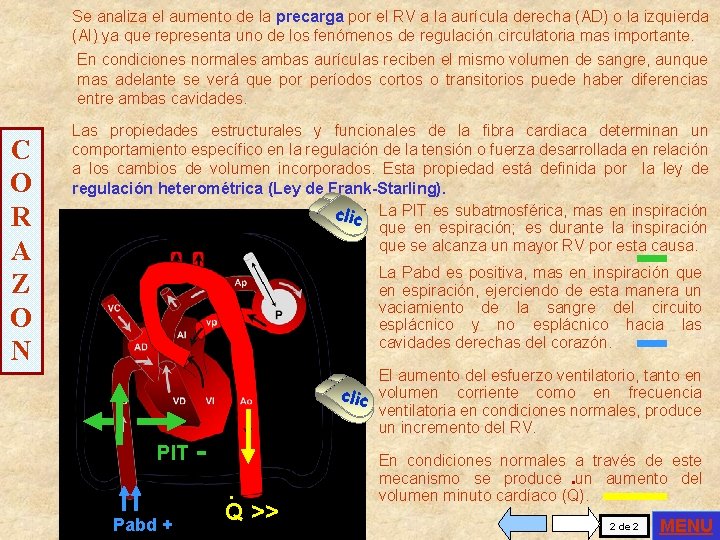 Se analiza el aumento de la precarga por el RV a la aurícula derecha