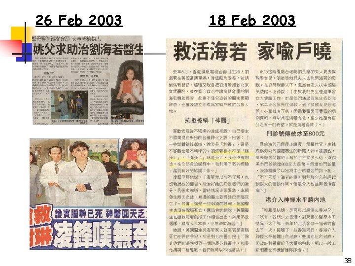 26 Feb 2003 18 Feb 2003 38 