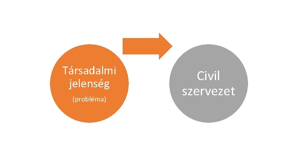 Társadalmi jelenség (probléma) Civil szervezet 