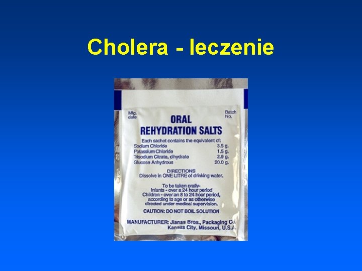 Cholera - leczenie 