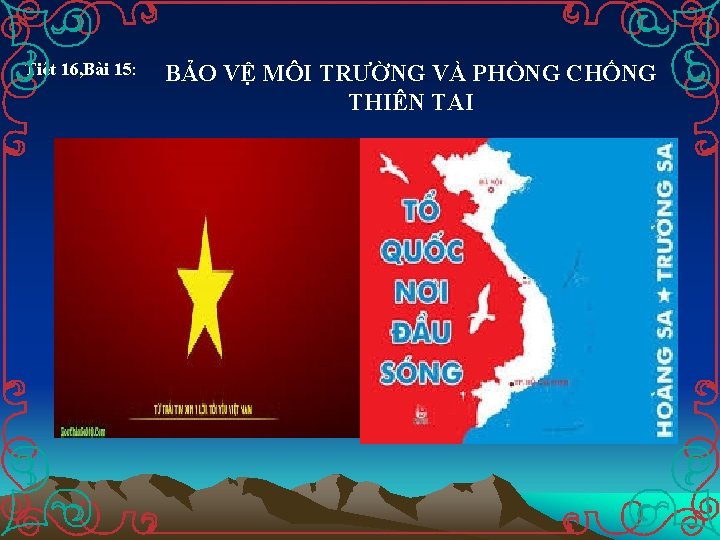 Tiết 16, Bài 15: BẢO VỆ MÔI TRƯỜNG VÀ PHÒNG CHỐNG THIÊN TAI 