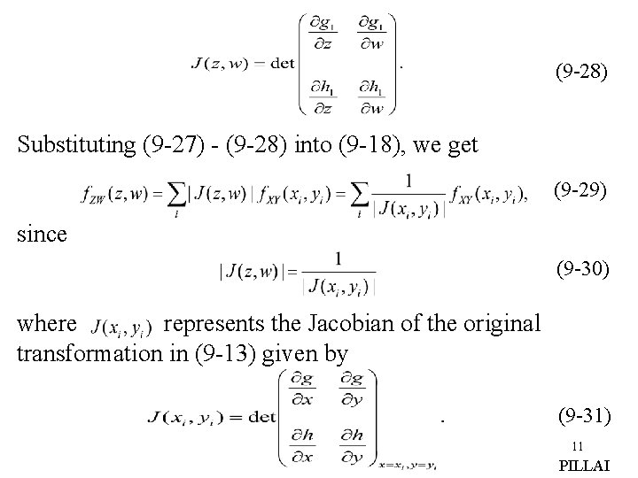 (9 -28) Substituting (9 -27) - (9 -28) into (9 -18), we get (9 (9 -28) Substituting (9 -27) - (9 -28) into (9 -18), we get (9