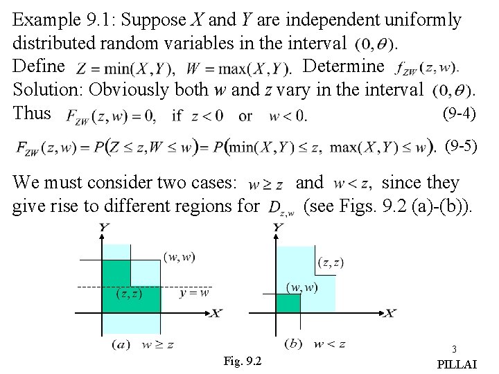 Example 9. 1: Suppose X and Y are independent uniformly distributed random variables in Example 9. 1: Suppose X and Y are independent uniformly distributed random variables in