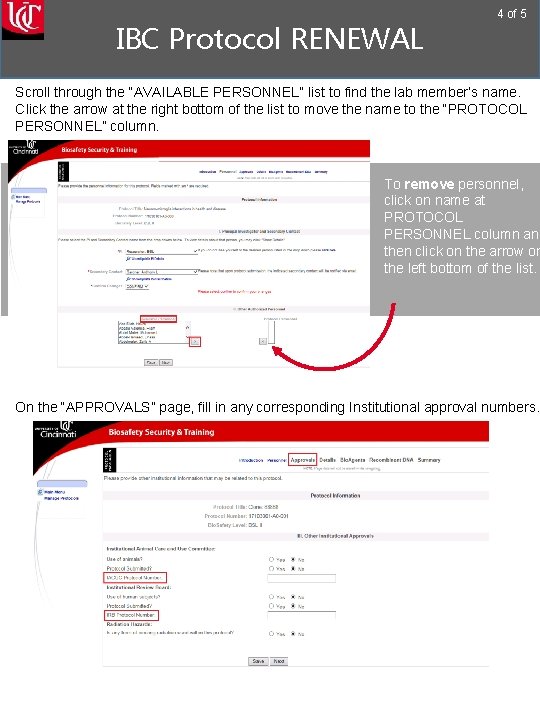 IBC Protocol RENEWAL 24 of 25 Scroll through the “AVAILABLE PERSONNEL” list to find