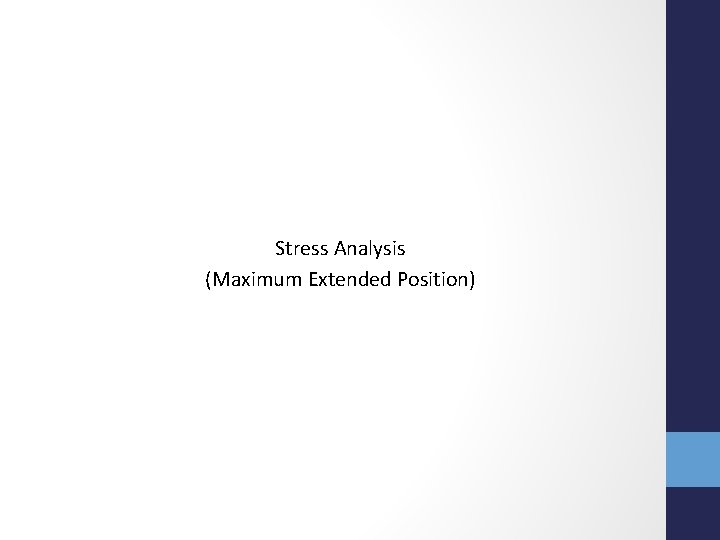 Stress Analysis (Maximum Extended Position) 