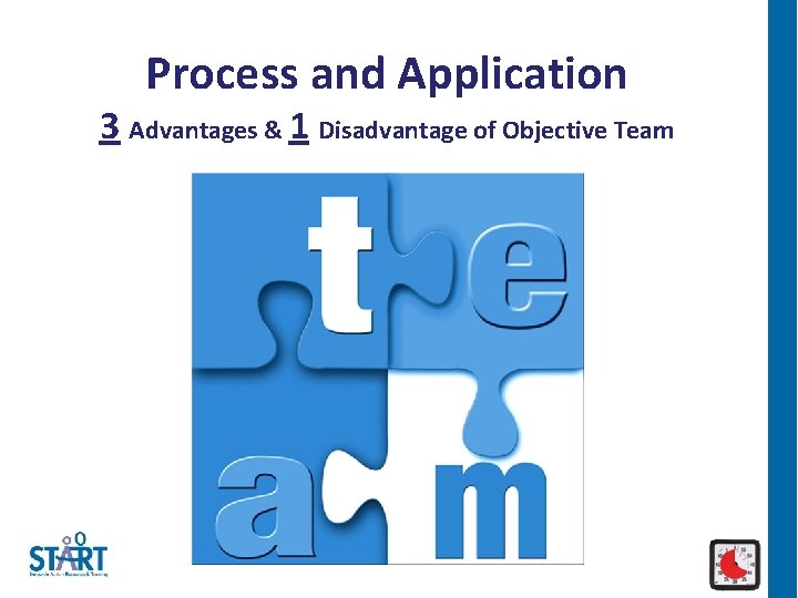 Process and Application 3 Advantages & 1 Disadvantage of Objective Team 