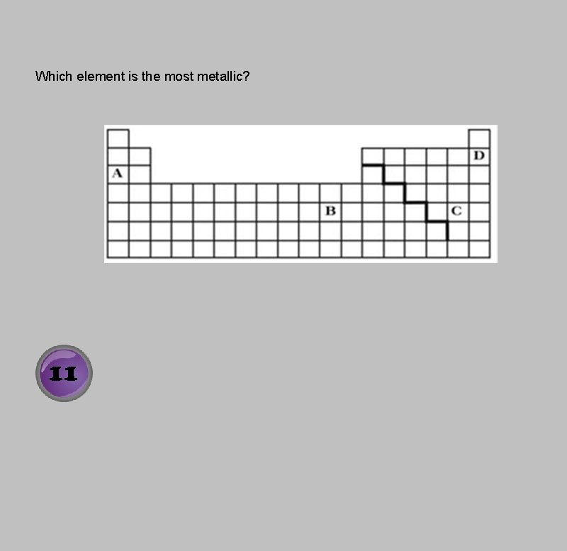 Which element is the most metallic? 