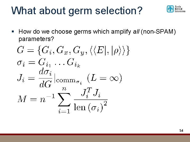 What about germ selection? § How do we choose germs which amplify all (non-SPAM)