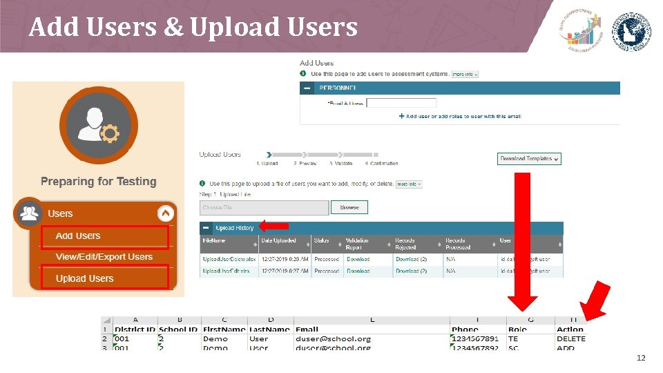 Add Users & Upload Users 12 