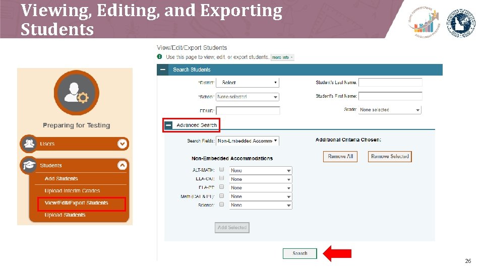 Viewing, Editing, and Exporting Students 26 