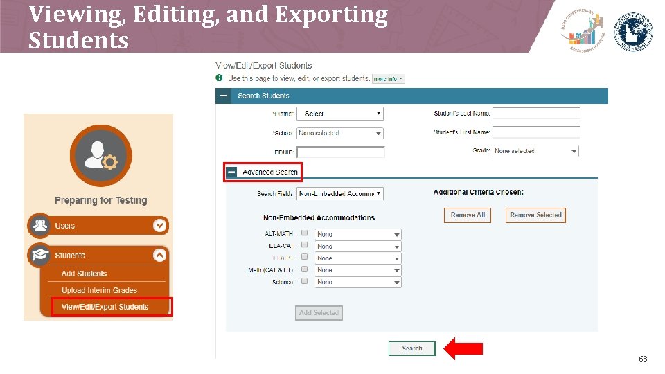 Viewing, Editing, and Exporting Students 63 