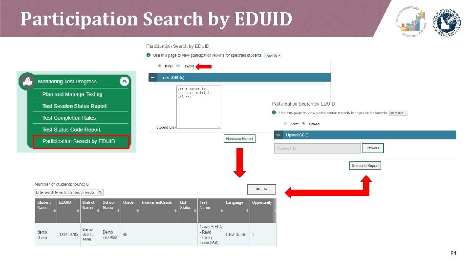 Participation Search by EDUID 84 