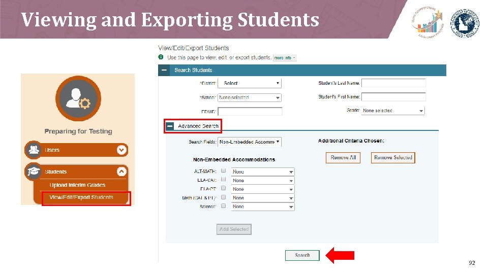 Viewing and Exporting Students 92 