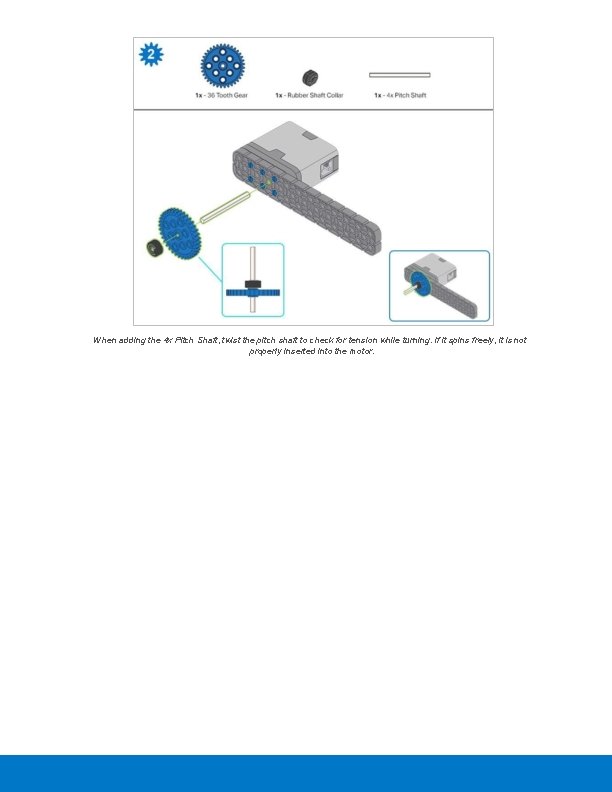 When adding the 4 x Pitch Shaft, twist the pitch shaft to check for