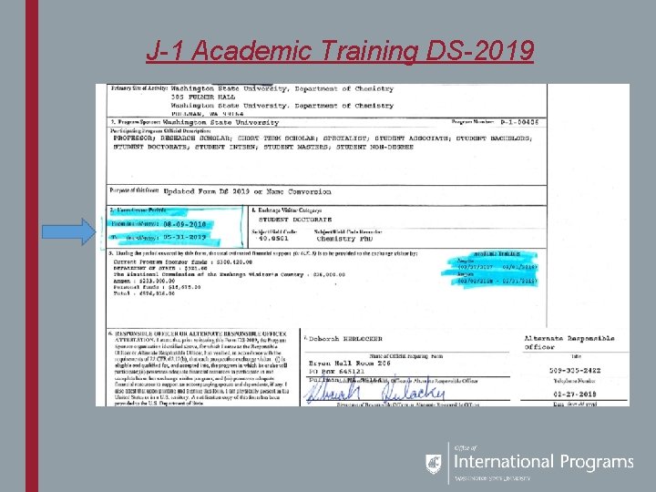 J-1 Academic Training DS-2019 