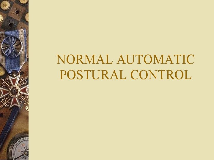 NORMAL AUTOMATIC POSTURAL CONTROL 