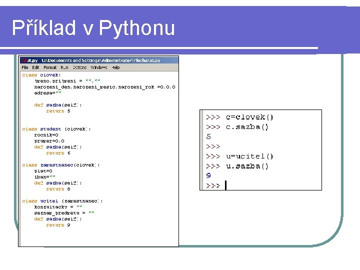 Příklad v Pythonu 