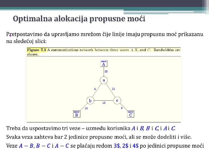 Optimalna alokacija propusne moći • 