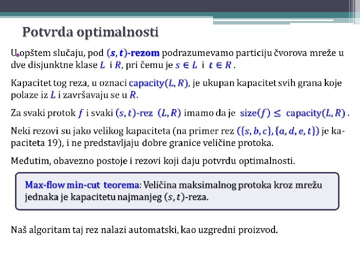 Potvrda optimalnosti • 