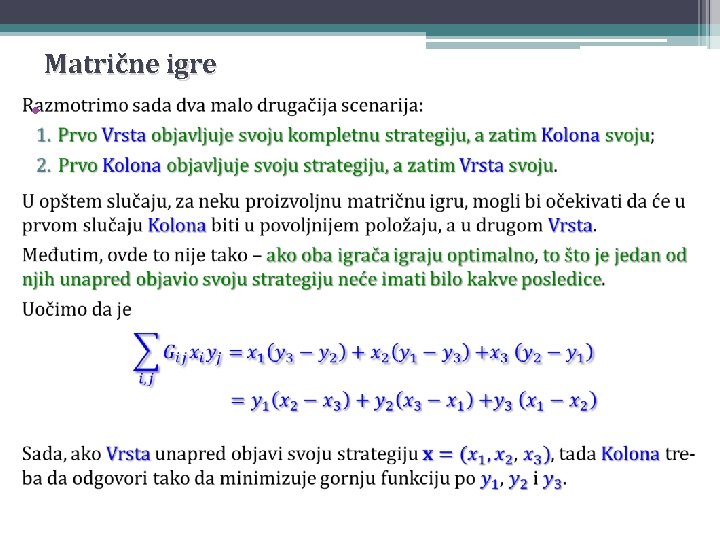 Matrične igre • 