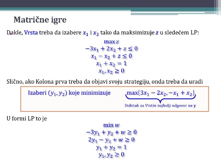 Matrične igre • 